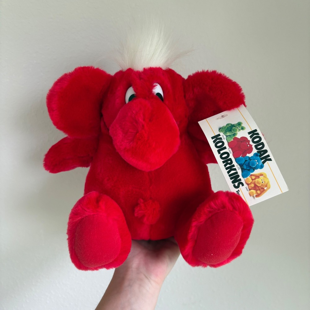 vintage 1989 Kodak Kolorkins stuffed animal Flash New Old Dead-stock